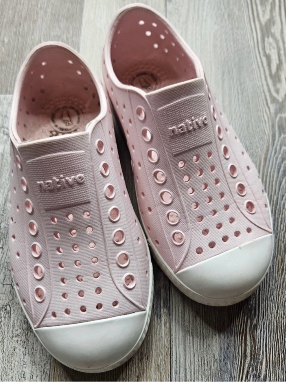 Native Shoes Jefferson Style Sneaker Blush Pink Size C10